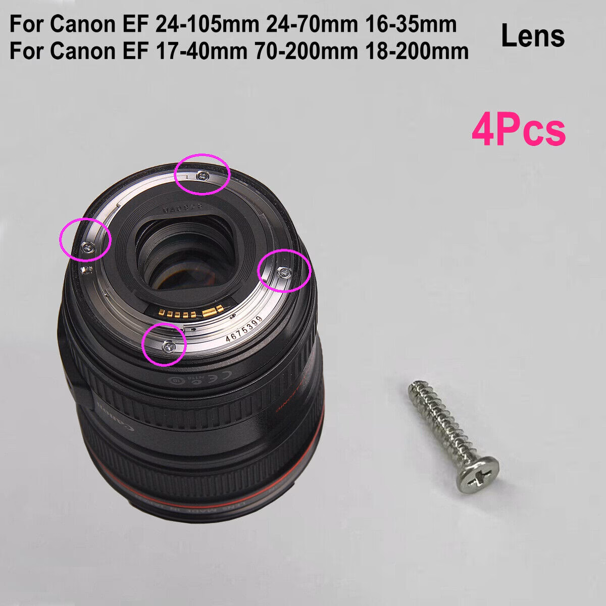 What parts are available for a Canon lens replacement?