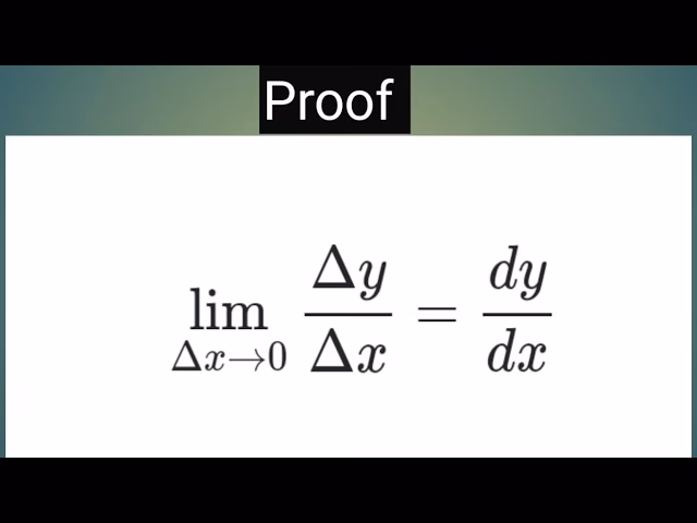 What is the difference between dy/dx and delta y/delta x?