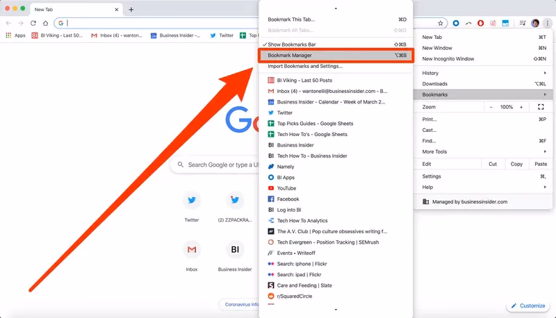 Where are Google Bookmarks stored in Windows 10?